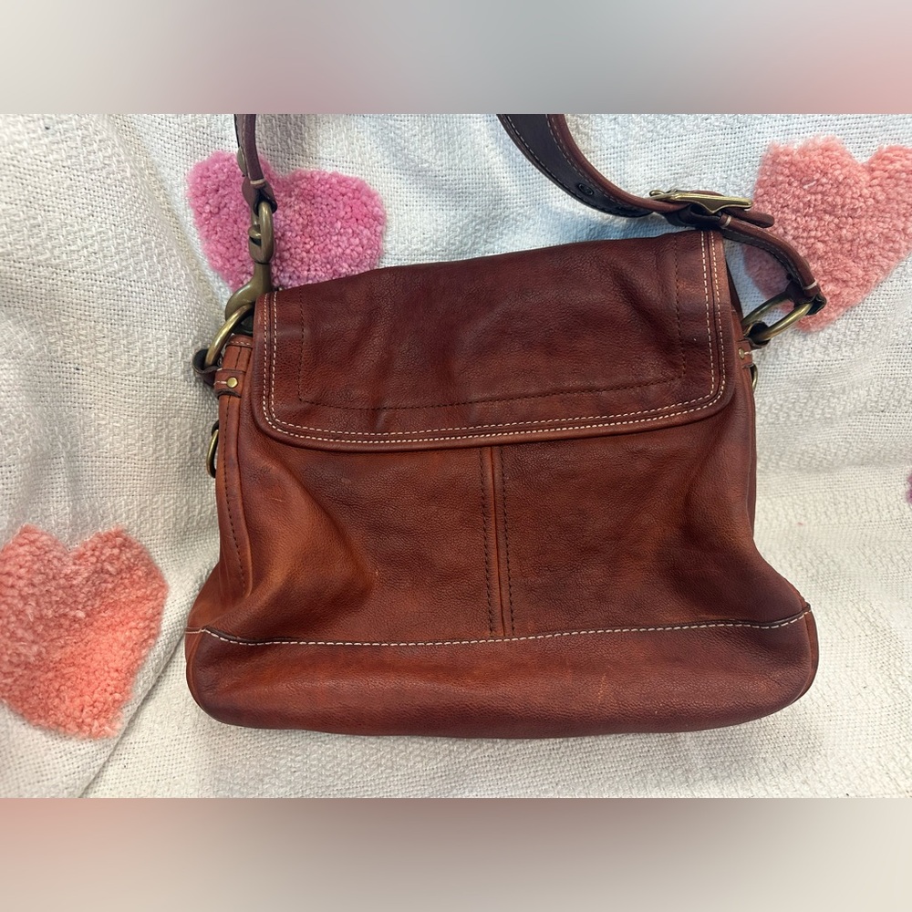 Vintage Coach Legacy Ali 65th Anniversary Leather Shoulder Bag in Whiskey - Picture 8 of 10